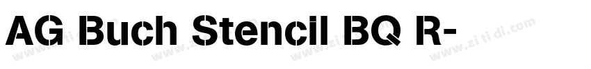 AG Buch Stencil BQ R字体转换